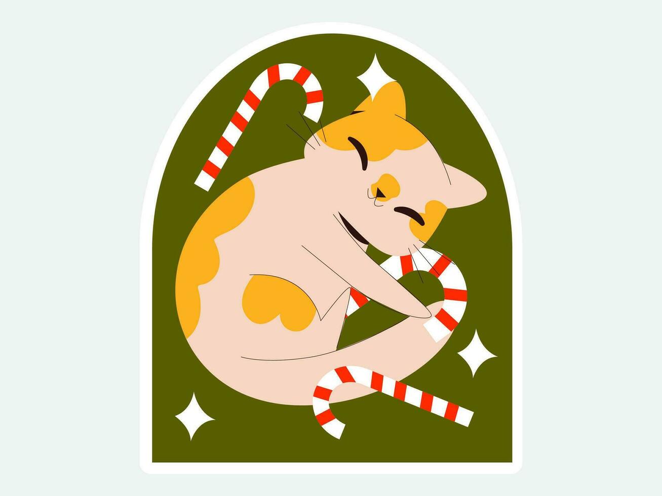 Kerstmis kat illustratie verzameling vector