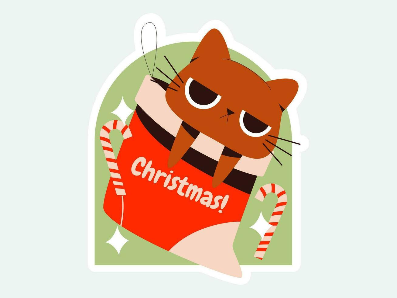 Kerstmis kat illustratie verzameling vector