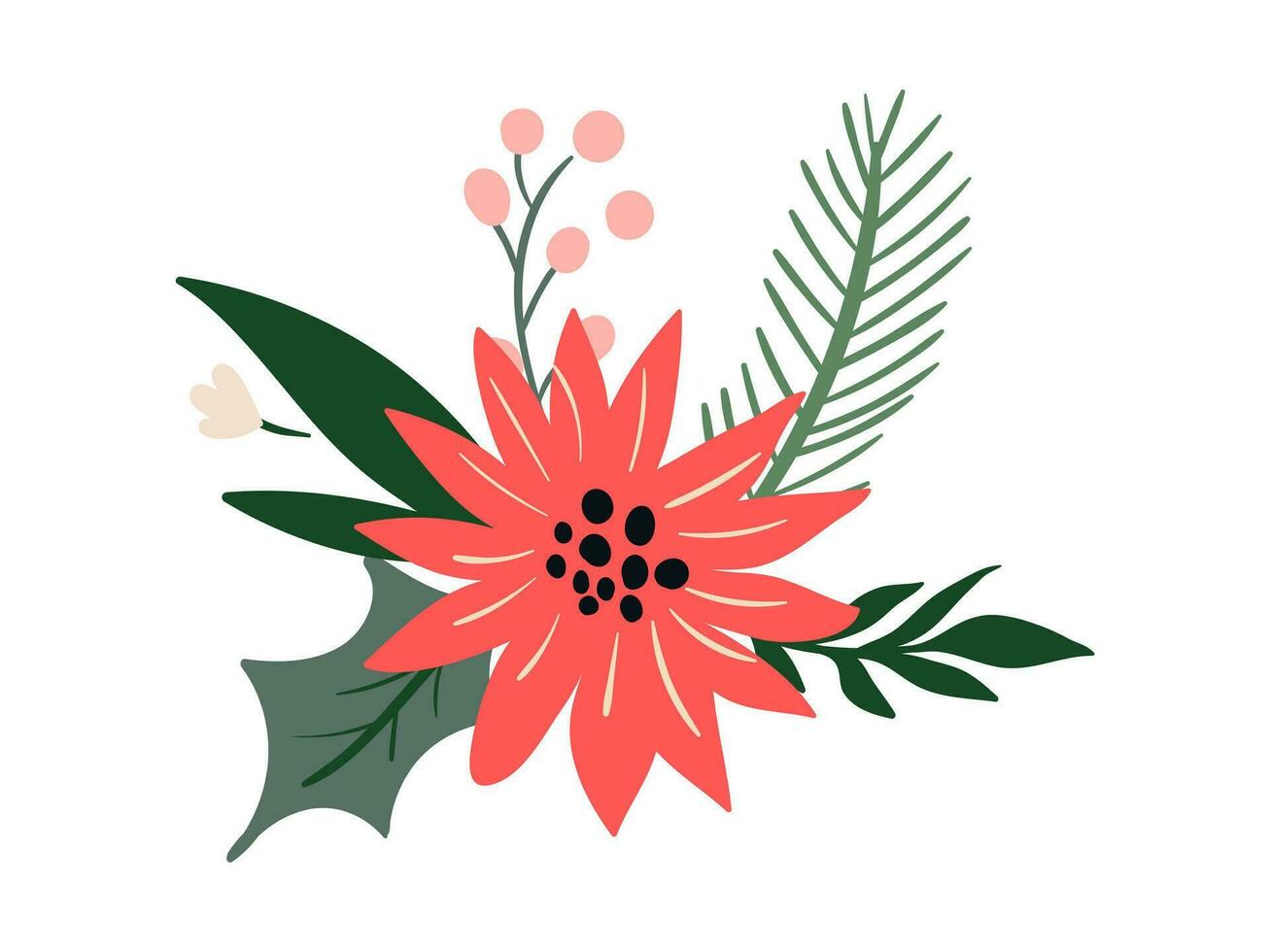 bloemen Kerstmis illustratie verzameling vector