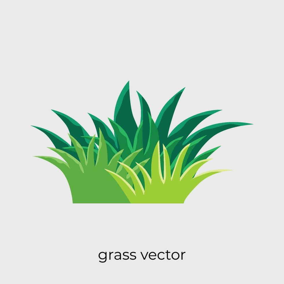 gras vector in vlak stijl single illustratie