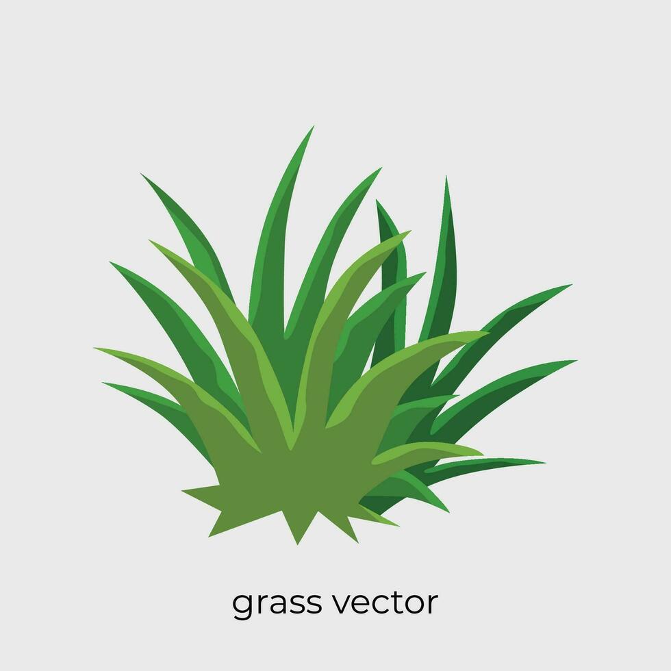 gras illustratie in vlak stijl single vector