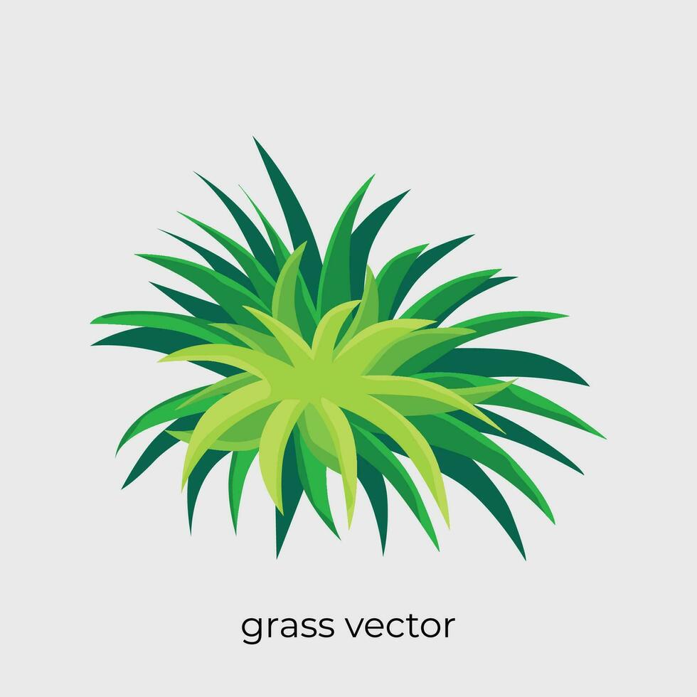 illustratie van gras in vlak stijl single vector