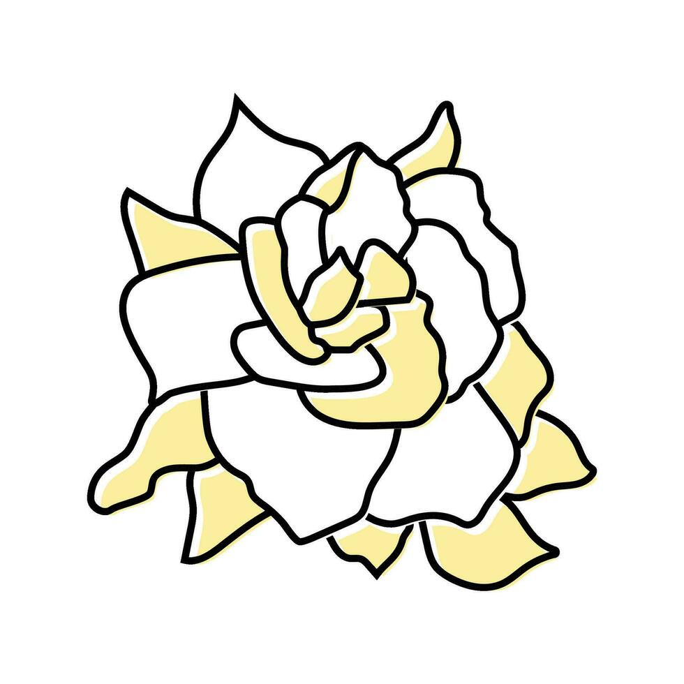 gardenia bloesem voorjaar kleur icoon vector illustratie