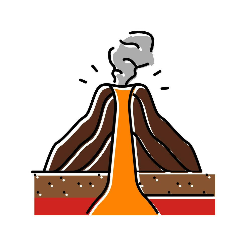 sintel kegels lava kleur icoon vector illustratie