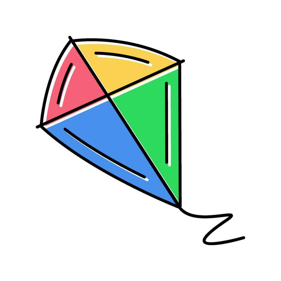 vlieger kind vrije tijd kleur icoon vector illustratie