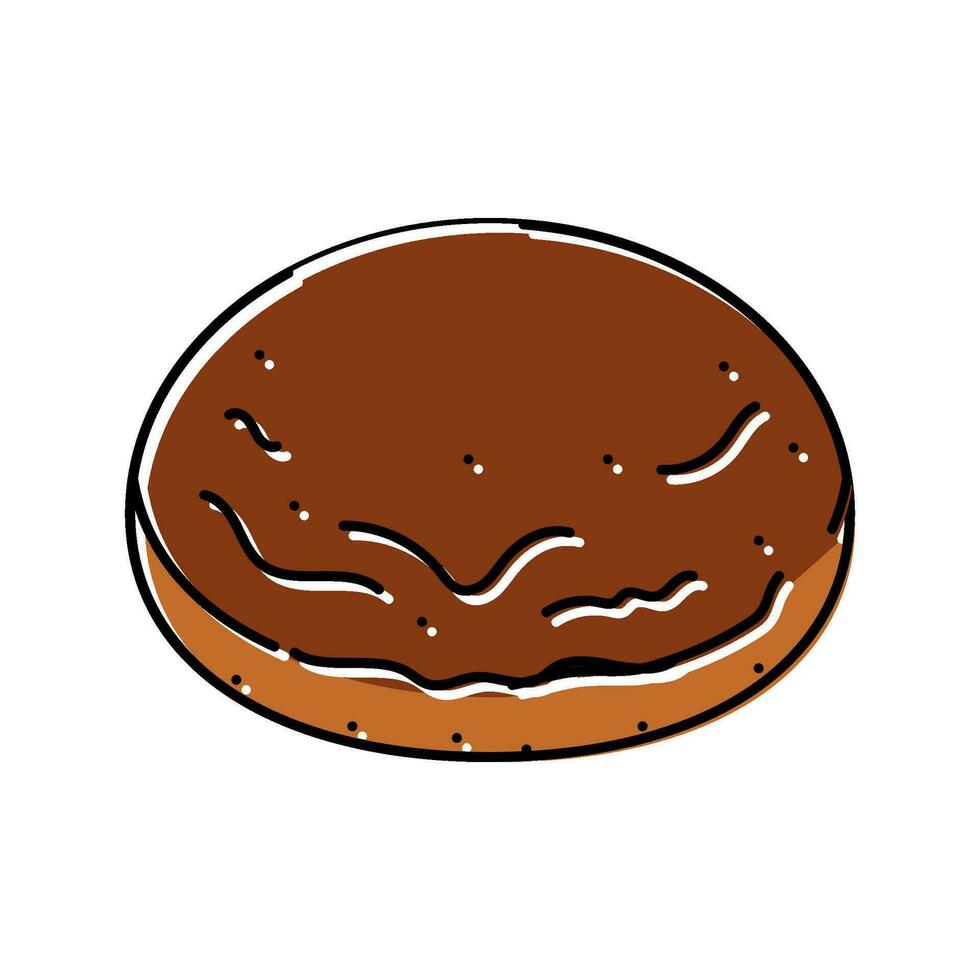 brioche bun voedsel maaltijd kleur icoon vector illustratie