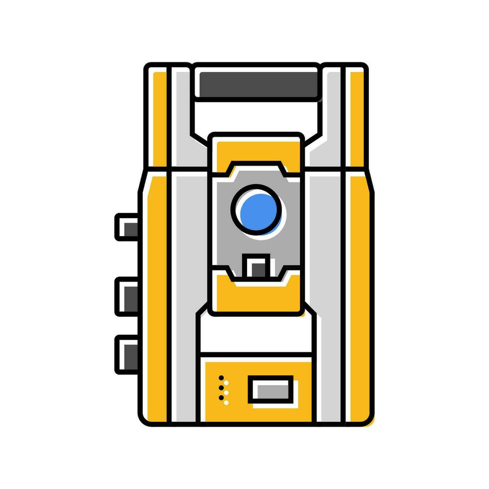 landmeter civiel ingenieur kleur icoon vector illustratie