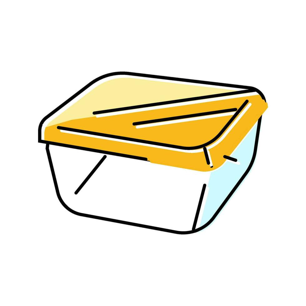 lunch doos glas school- kleur icoon vector illustratie