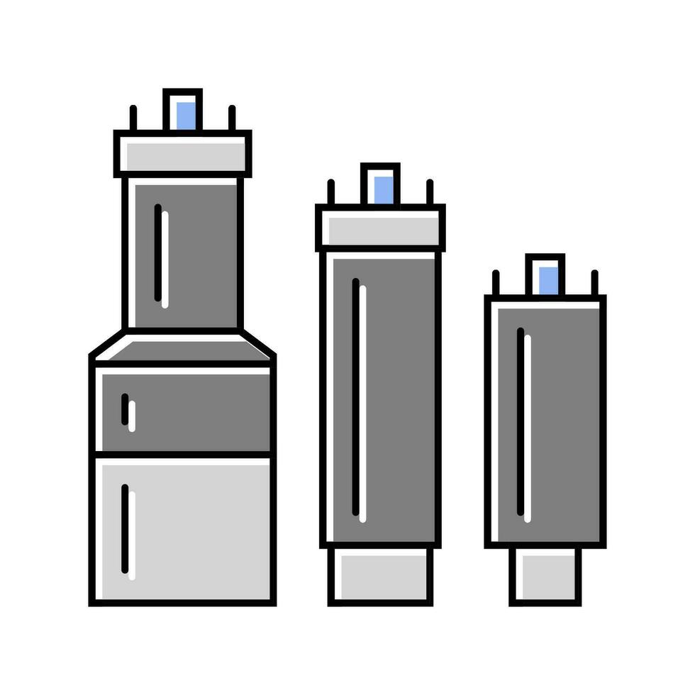 sprankeling detector nucleair energie kleur icoon vector illustratie