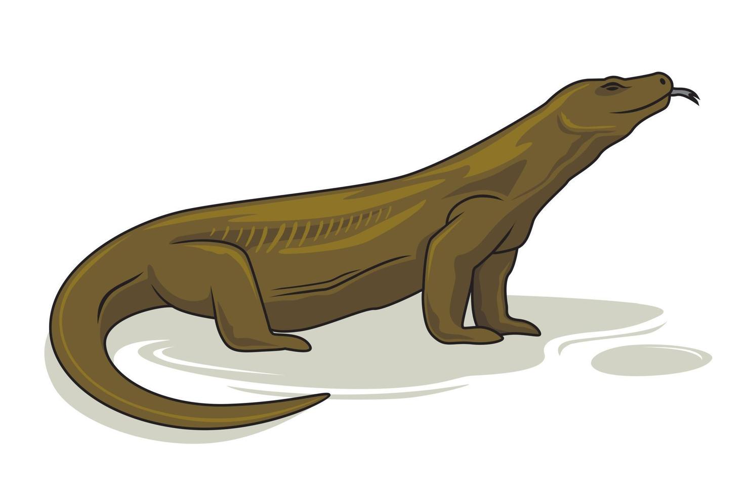 komodovaraan cartoon illustraties vector