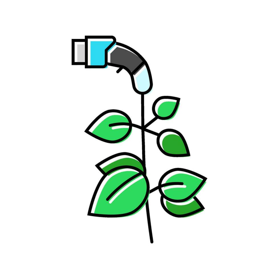 groen energie elektrisch kleur icoon vector illustratie