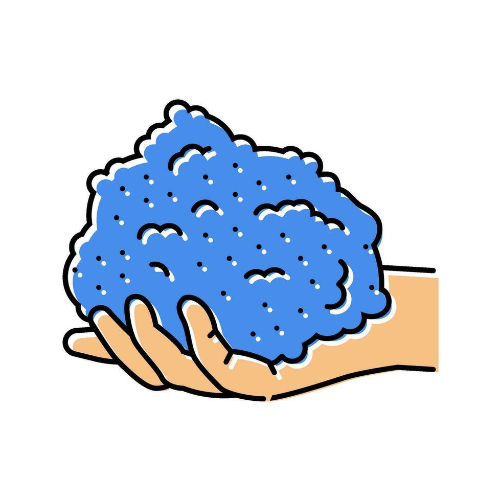 kinetisch zand friemelen speelgoed- kleur icoon vector illustratie