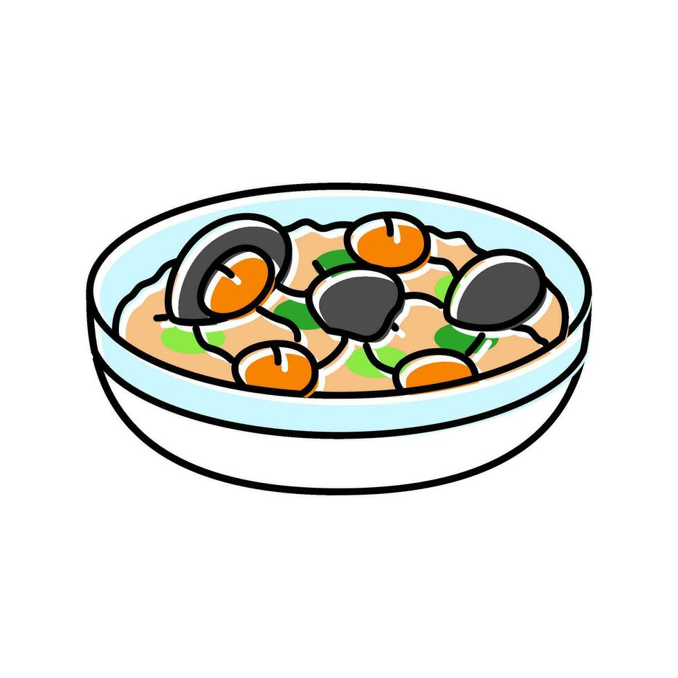 bouillabaisse Frans keuken kleur icoon vector illustratie