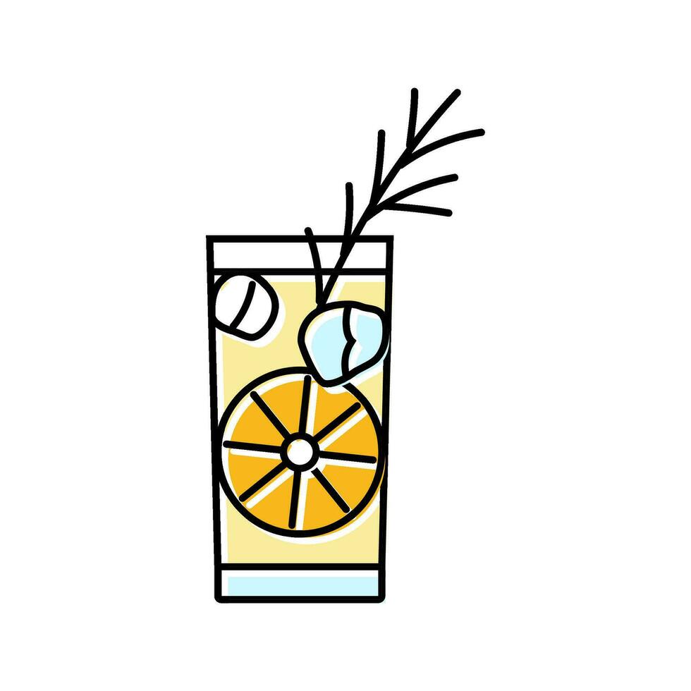 ouzo drinken Grieks keuken kleur icoon vector illustratie