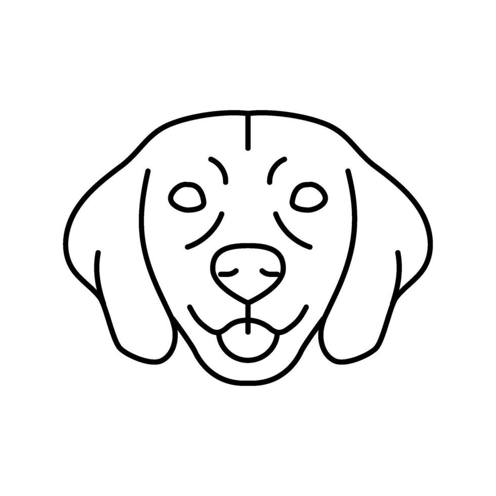 brak hond puppy huisdier lijn icoon vector illustratie