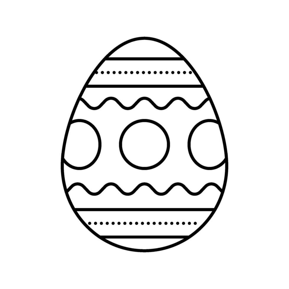 Pasen ei kip boerderij voedsel lijn icoon vector illustratie