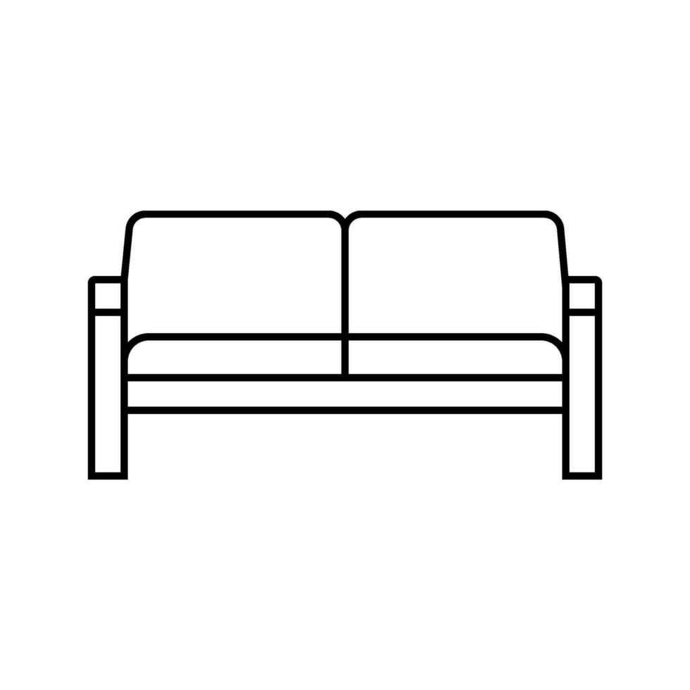 sofa minimalistisch elegant lijn icoon vector illustratie