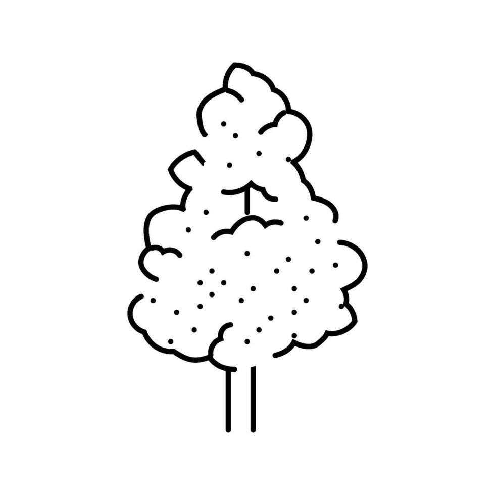 ginkgo biloba oerwoud amazon lijn icoon vector illustratie
