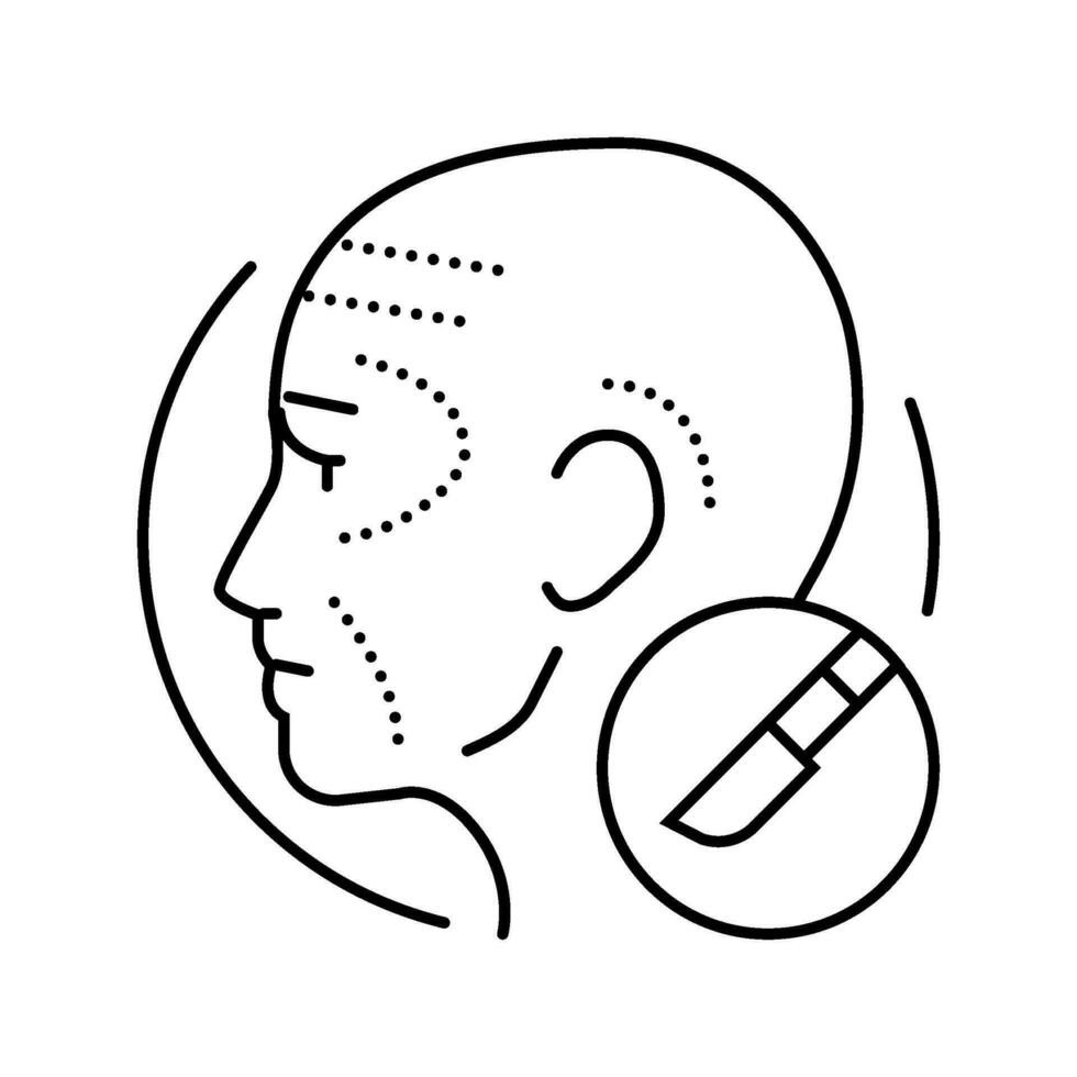 plastische chirurgie lijn pictogram vectorillustratie vector