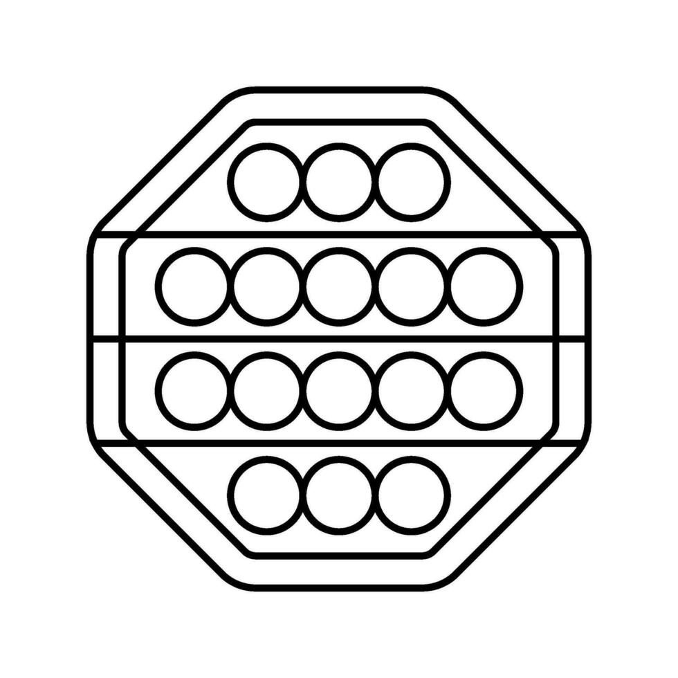 knal bubbel friemelen speelgoed- lijn icoon vector illustratie