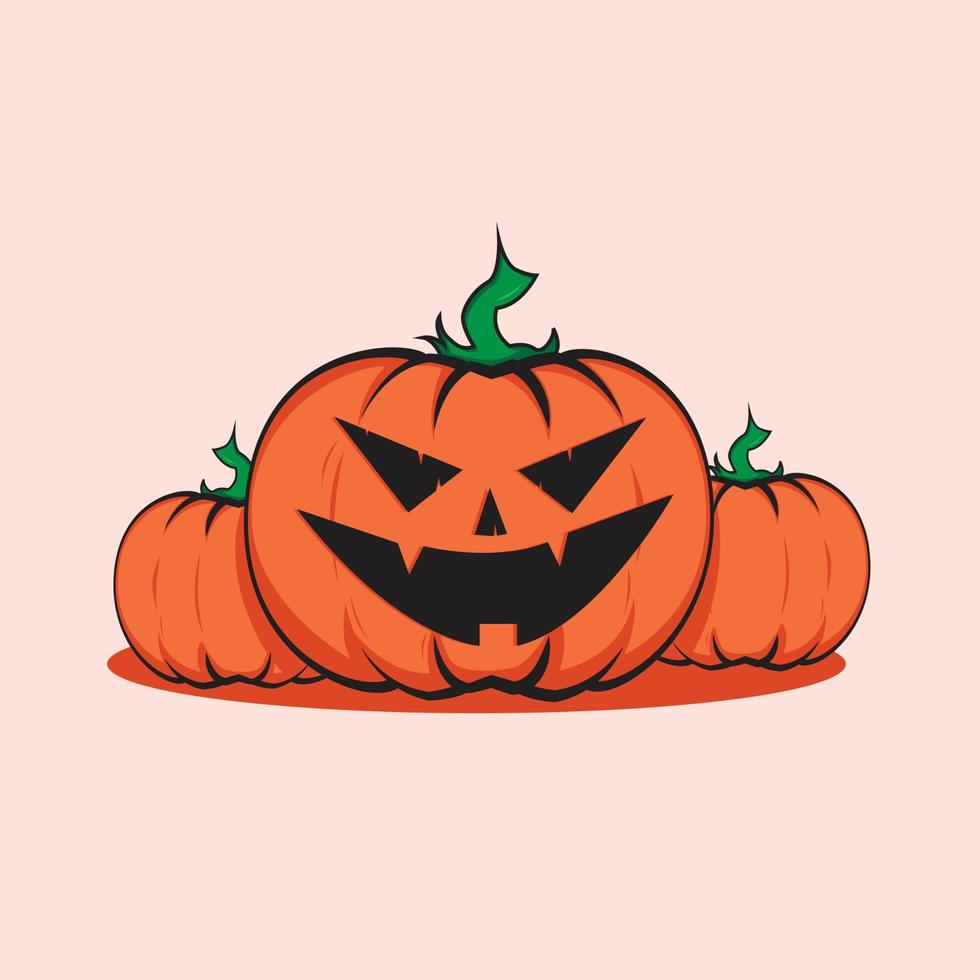 halloween pompoen vector stripfiguur