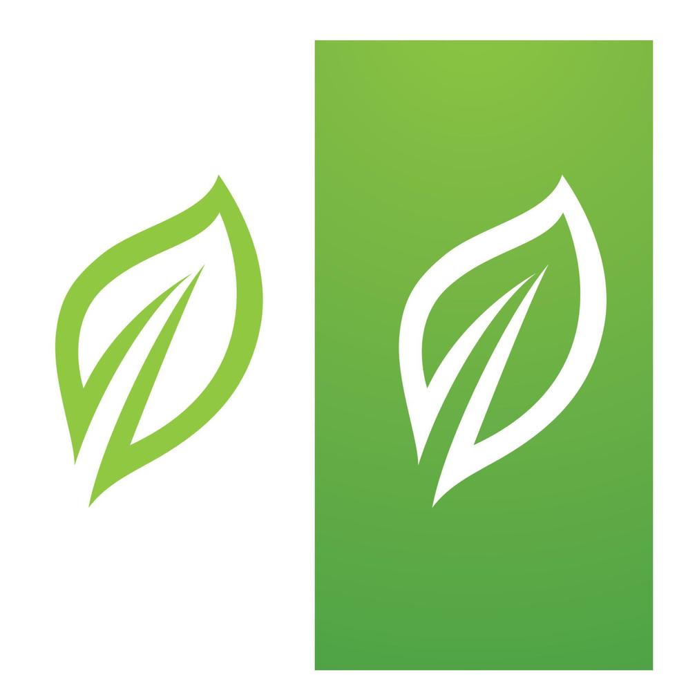 blad groen logo en symbool sjabloon vector gratis