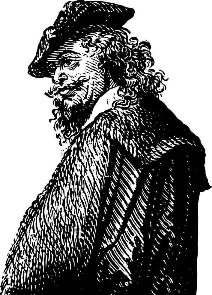 rembrandt busje rijm wijnoogst illustratie vector