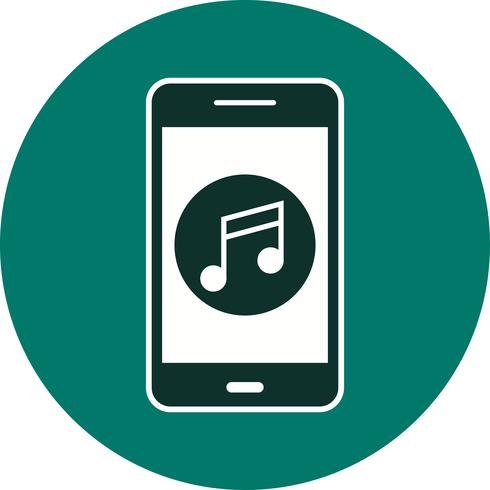 Muziek mobiele applicatie Vector Icon