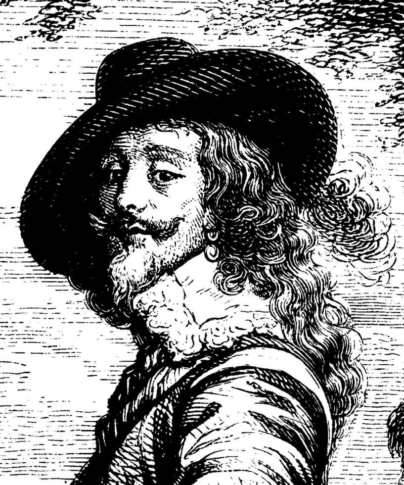 Charles ik bijgewoond door de markies van hamilton, wijnoogst illustratie vector