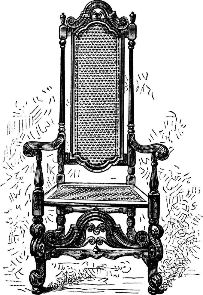 William penn's stoel, wijnoogst illustratie vector
