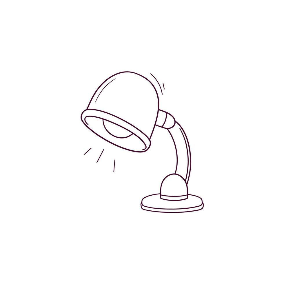 hand- getrokken illustratie van bureau lamp icoon. tekening vector schetsen illustratie