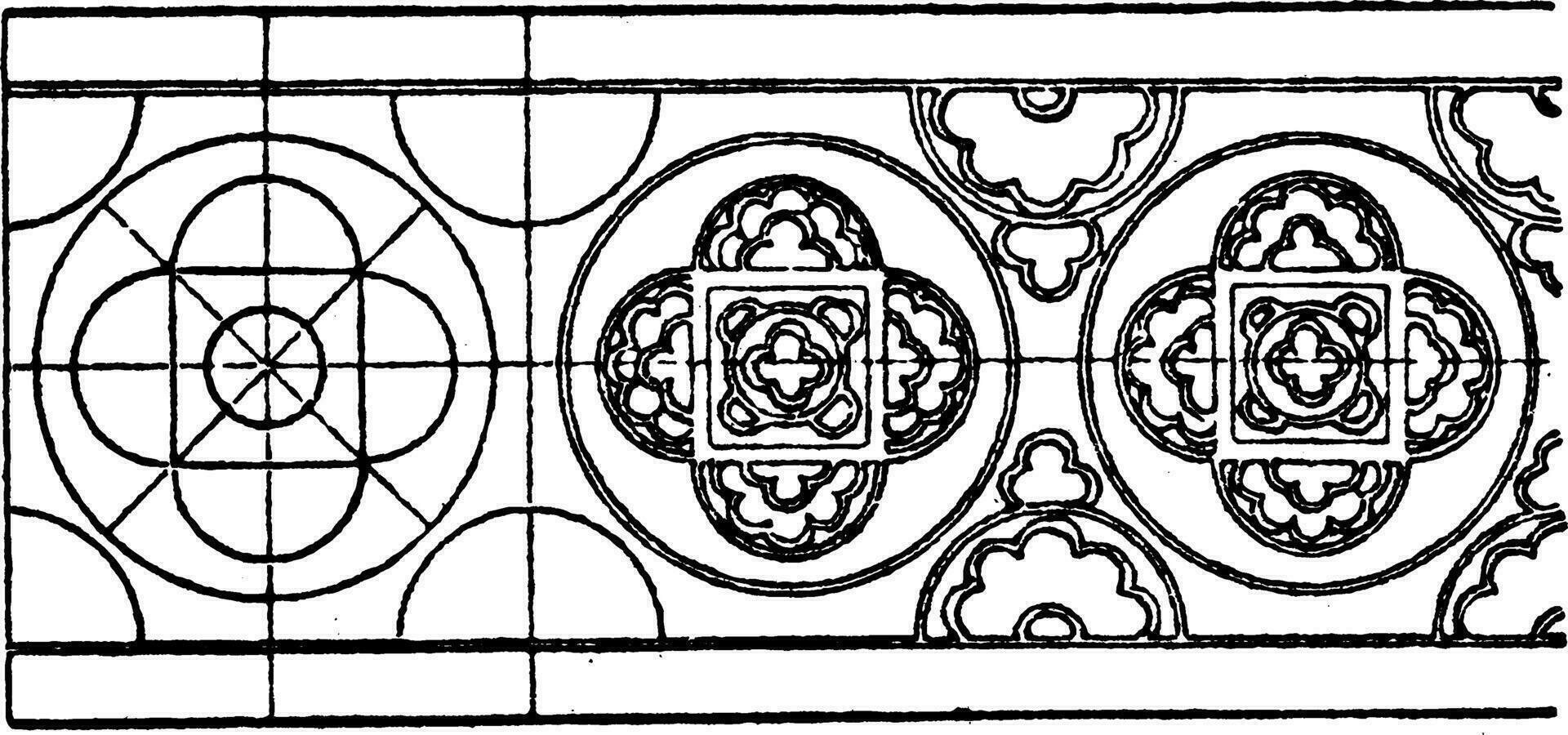 glazuur ornament rozet band is ontworpen Aan een Super goed reliekschrijn container, wijnoogst gravure. vector