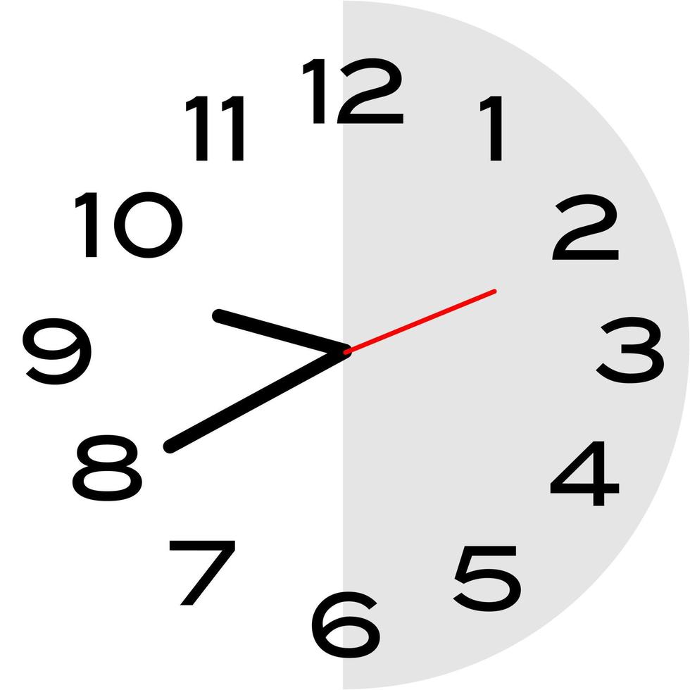 20 minuten tot 10 uur analoge klokpictogram vector