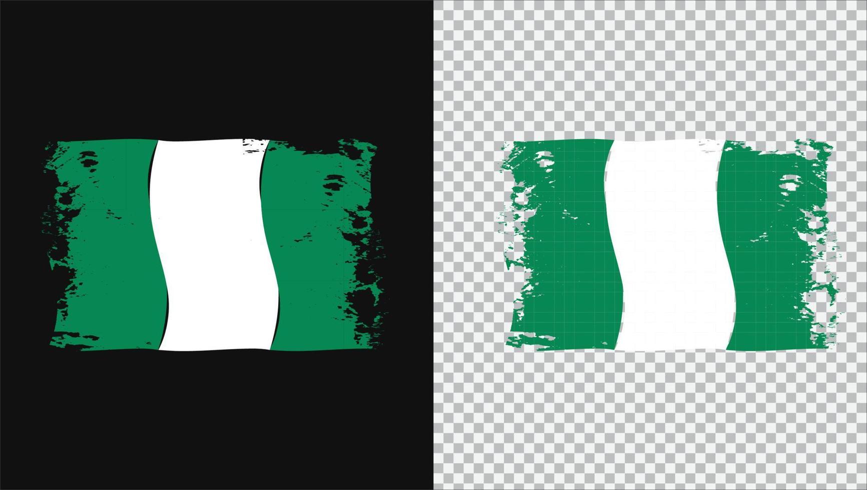 nigeria golvende vlag grunge png brush vector