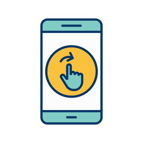 Swipe mobiele applicatie vector pictogram