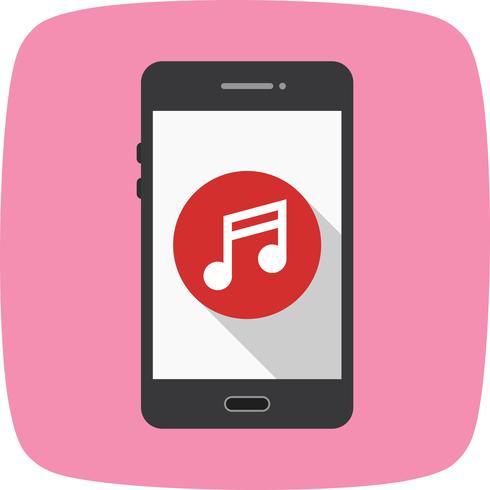 Muziek mobiele applicatie Vector Icon