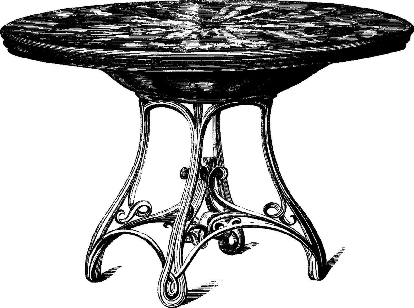 tafel top en tafel, wijnoogst illustratie. vector