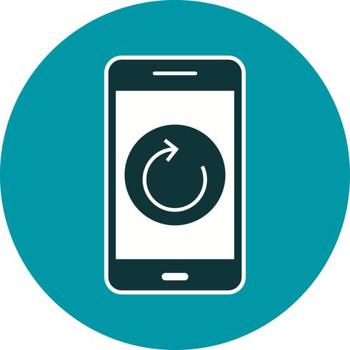 Reset mobiele applicatie vector pictogram