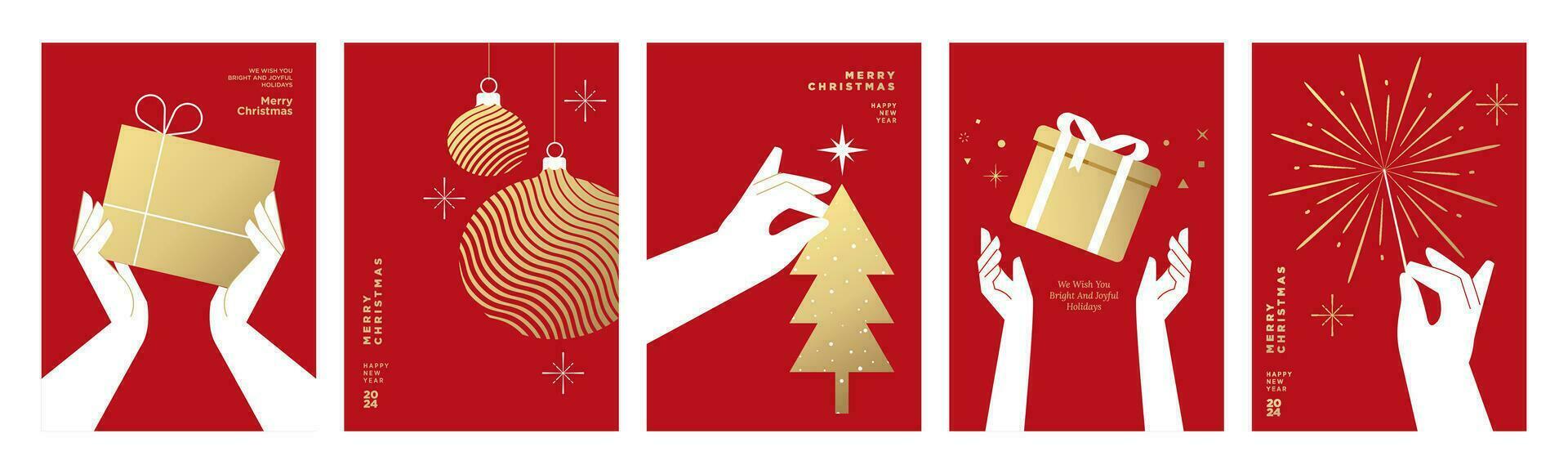 bedrijf Kerstmis en nieuw jaar kaarten. vector illustratie concepten voor groet kaart, partij uitnodiging kaart, achtergrond, poster, website banier, sociaal media banier, afzet materiaal.