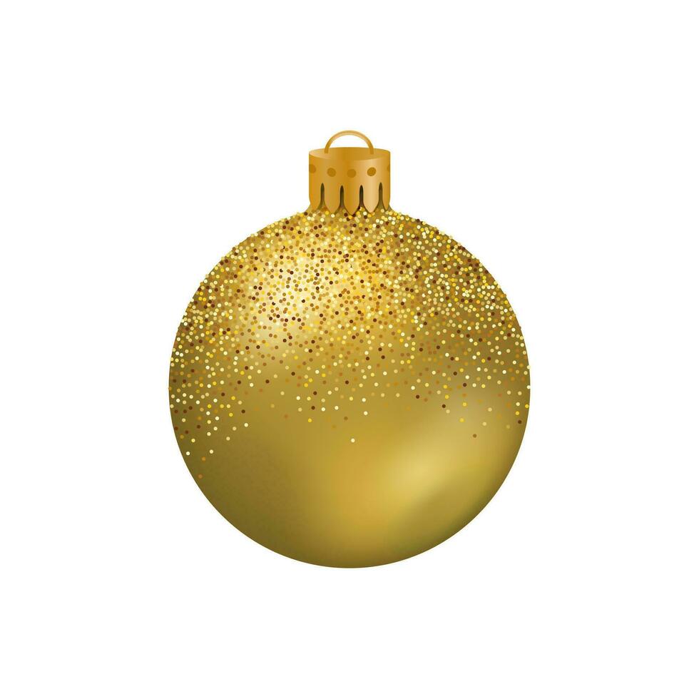 gouden Kerstmis bal. vector