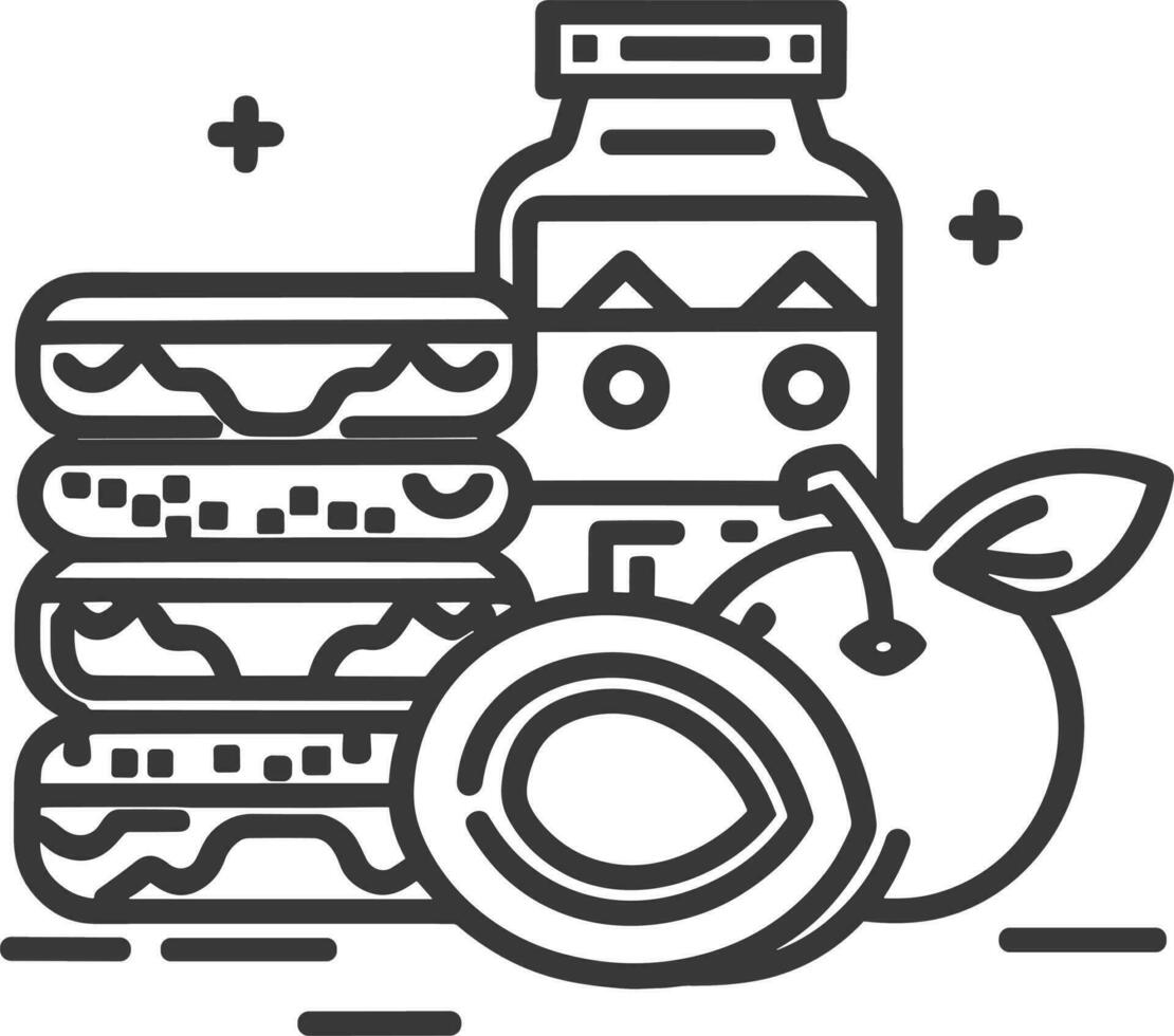 verzameling van voeding bewerkbare pictogrammen geïsoleerd Aan wit achtergrond vector illustratie eps10