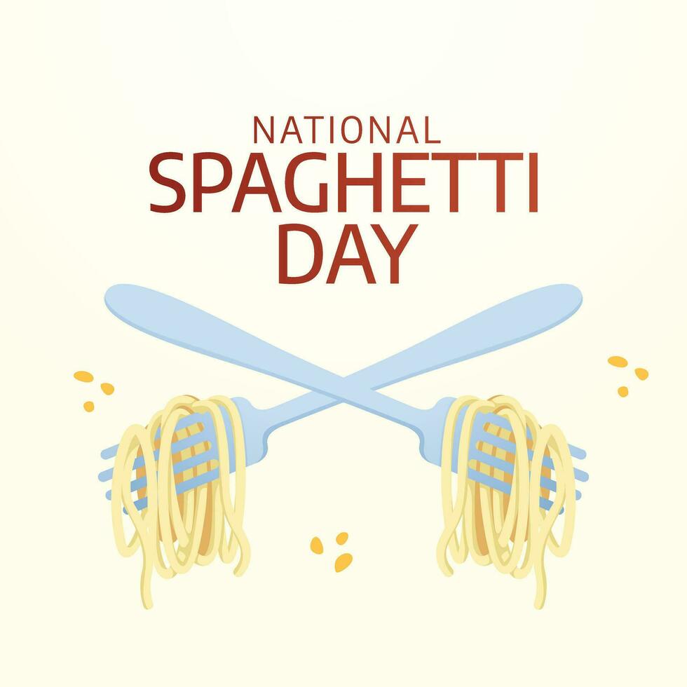 genieten spaghetti dag. vastleggen de smaak met deze levendig vector ontwerp sjabloon