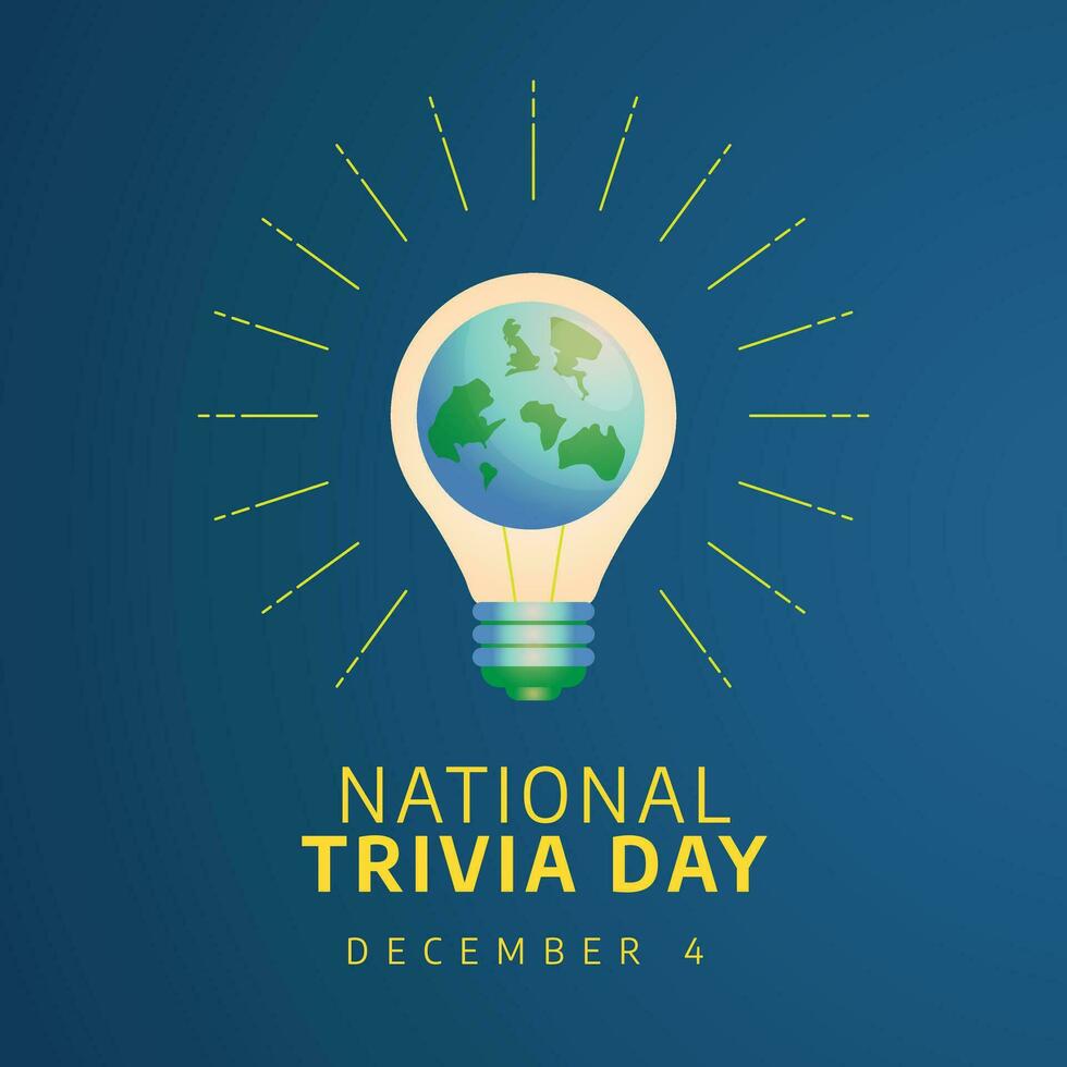 trivia triomf. vector ontwerp sjabloon naar Mark nationaal trivia dag festiviteiten.