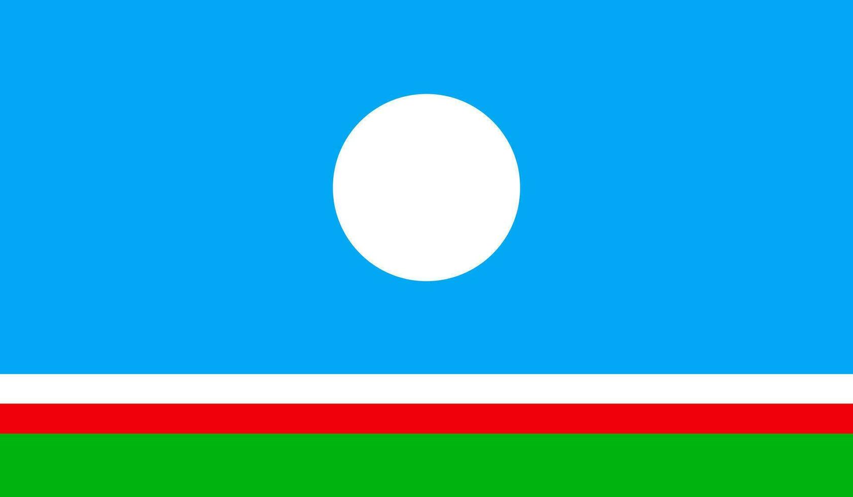 de vlag van de sakha republiek vector