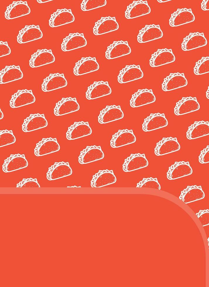 voedsel patroon, sjabloon met taco's, snel voedsel, voor ontwerp achtergronden vector