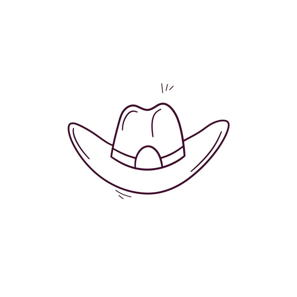 hand- getrokken illustratie van cowboy hoed icoon. tekening vector schetsen illustratie