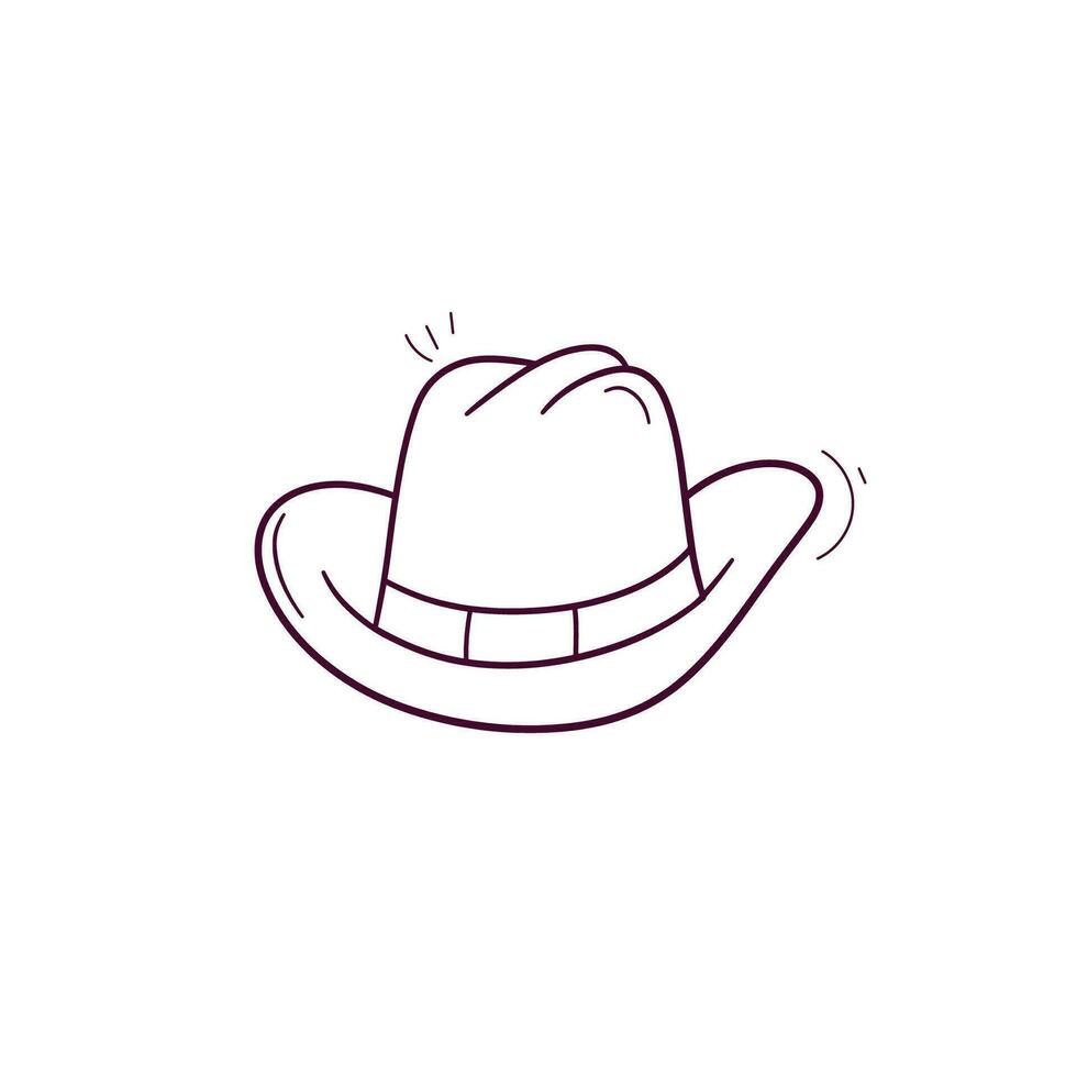 hand- getrokken illustratie van cowboy hoed icoon. tekening vector schetsen illustratie