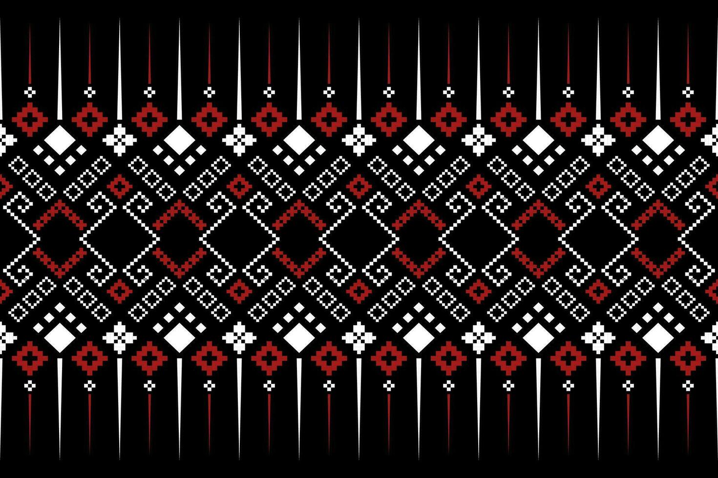 kruis steek kleurrijk meetkundig traditioneel etnisch patroon ikat naadloos patroon abstract ontwerp voor kleding stof afdrukken kleding jurk tapijt gordijnen en sarong aztec Afrikaanse Indisch Indonesisch vector