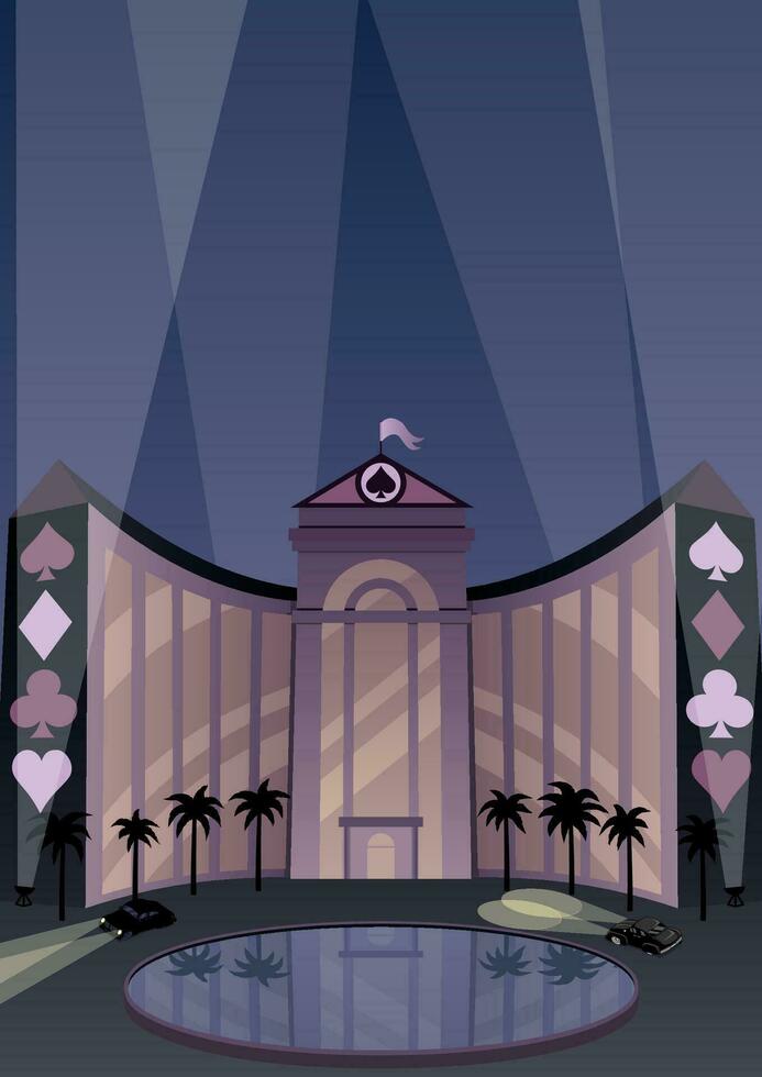 hotel en casino vector