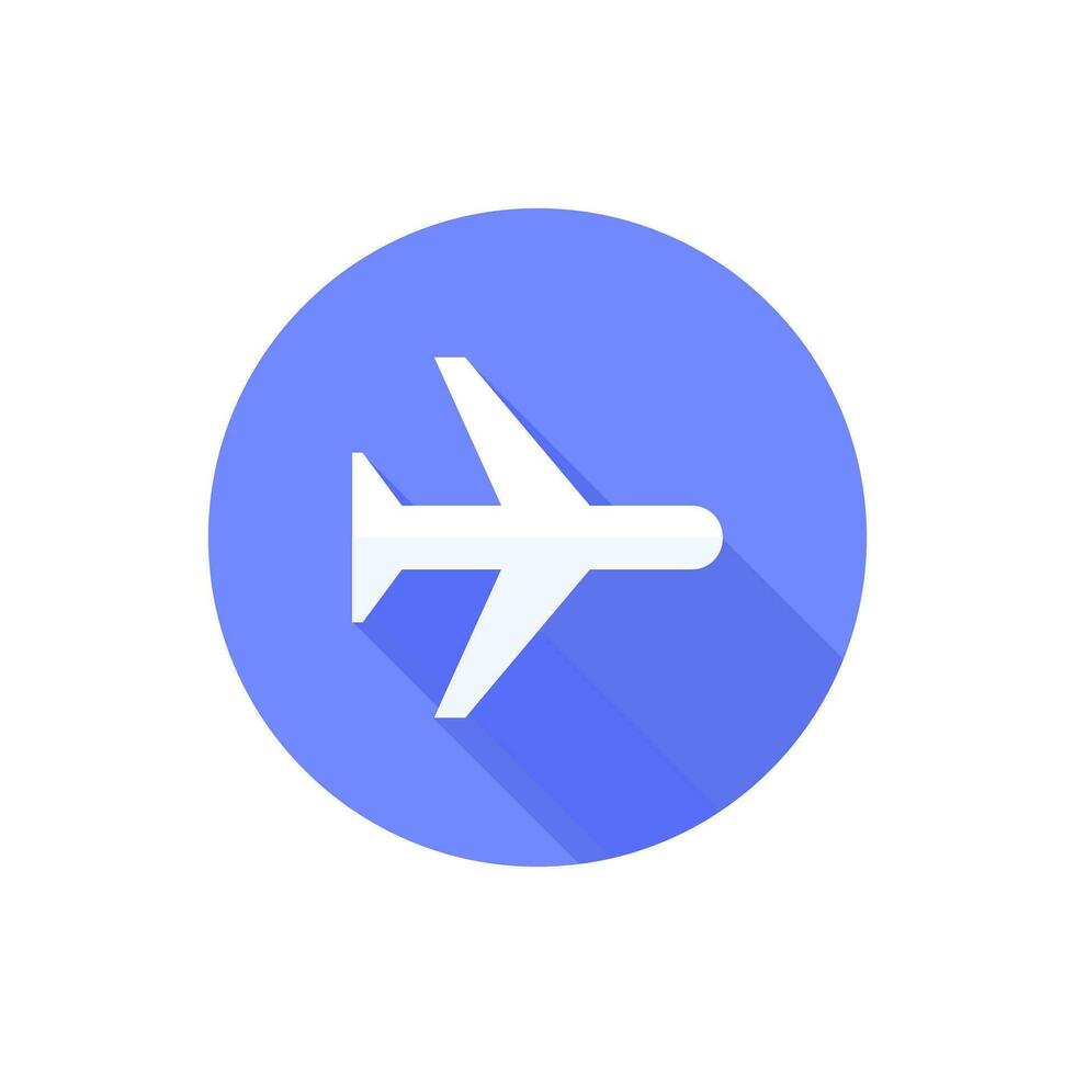 lucht vlak van bovenstaand lang schaduw icoon. gemakkelijk glyph.luchthaven pictogrammen voor ui en ux.website of mobiel toepassing vector